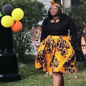 African midi skirt